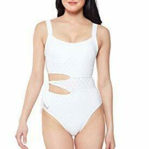 Jessica Simpson Sweet Tooth Solids Cutout One-Piece Swimsuit